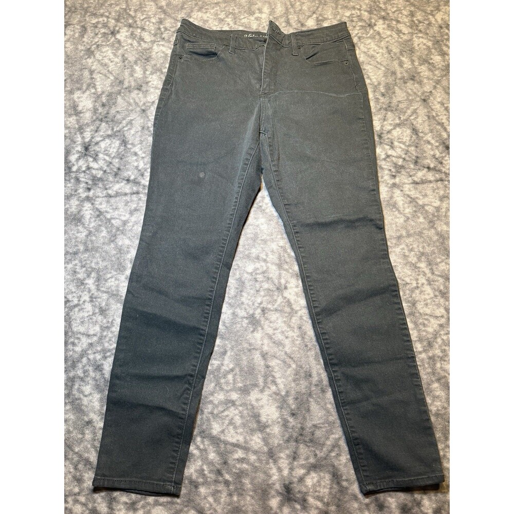 Universal Thread High Rise Skinny Jeans Black Denim Size 10R - Faded - FAIR USED
